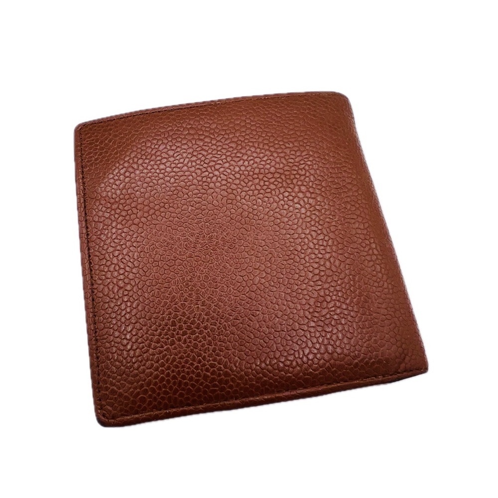 CHANEL Brown Caviar Bifold Wallet Mens Womens Unisex Vintage 1999 Authentic - Picture 4 of 16